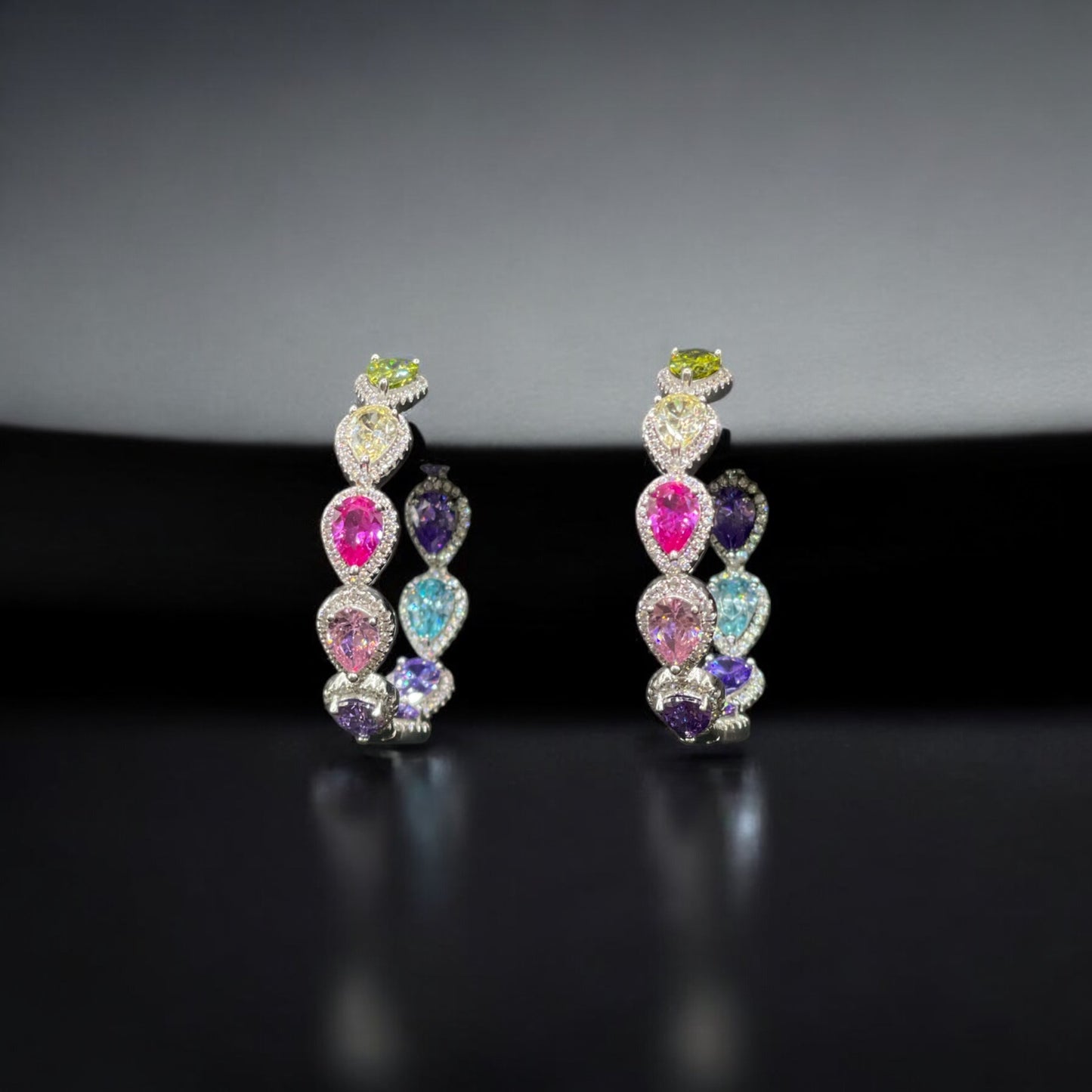 حلق فضة إيطالي مميز عيار 926