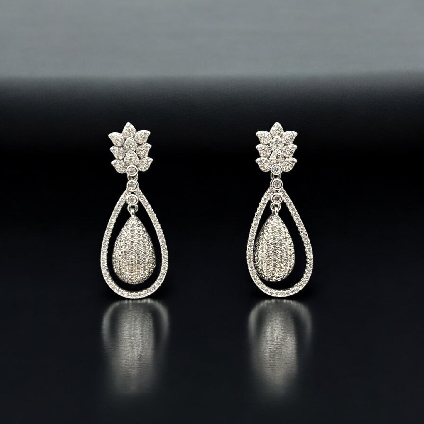 حلق فضة إيطالي مميز عيار 926