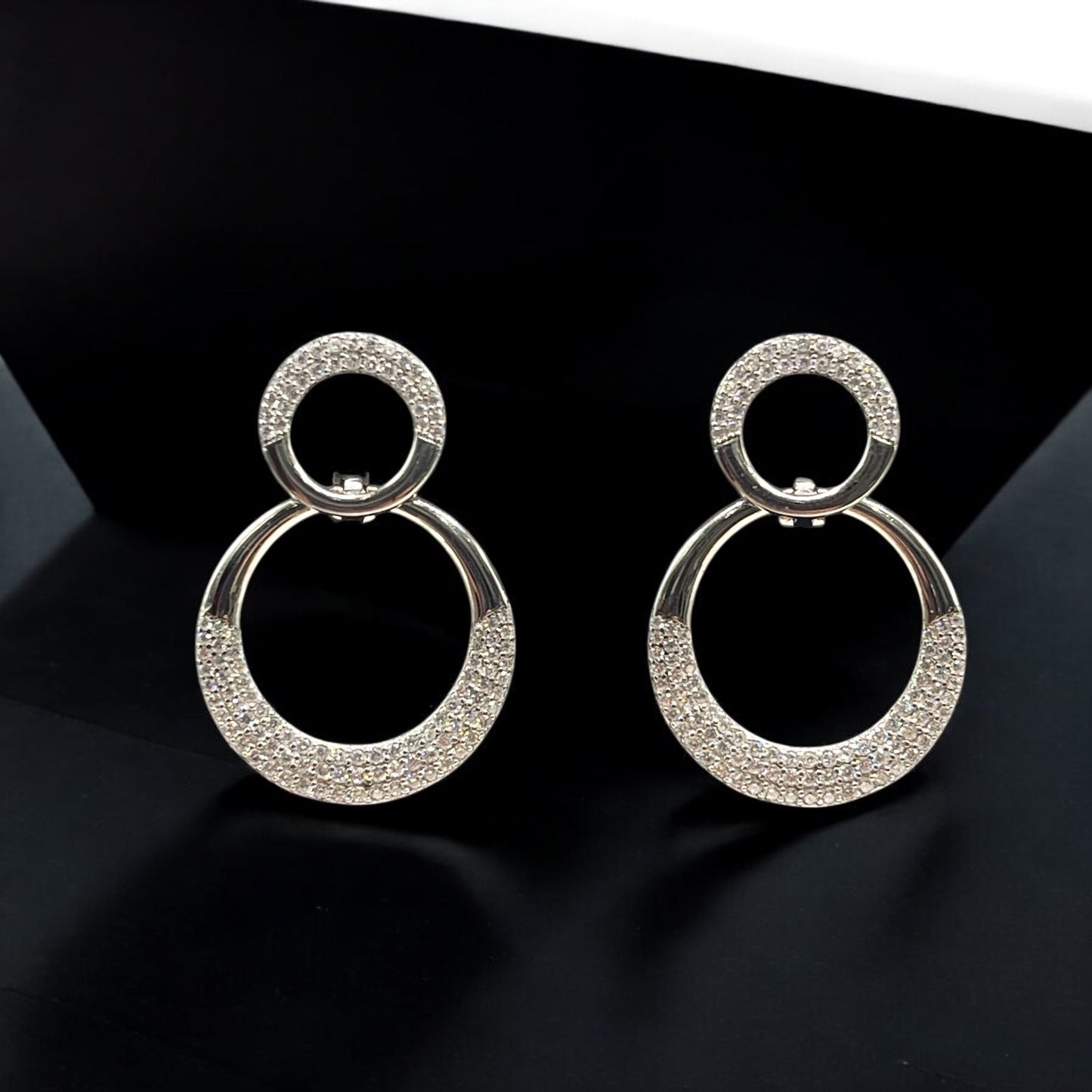 حلق فضة إيطالي مميز عيار 926