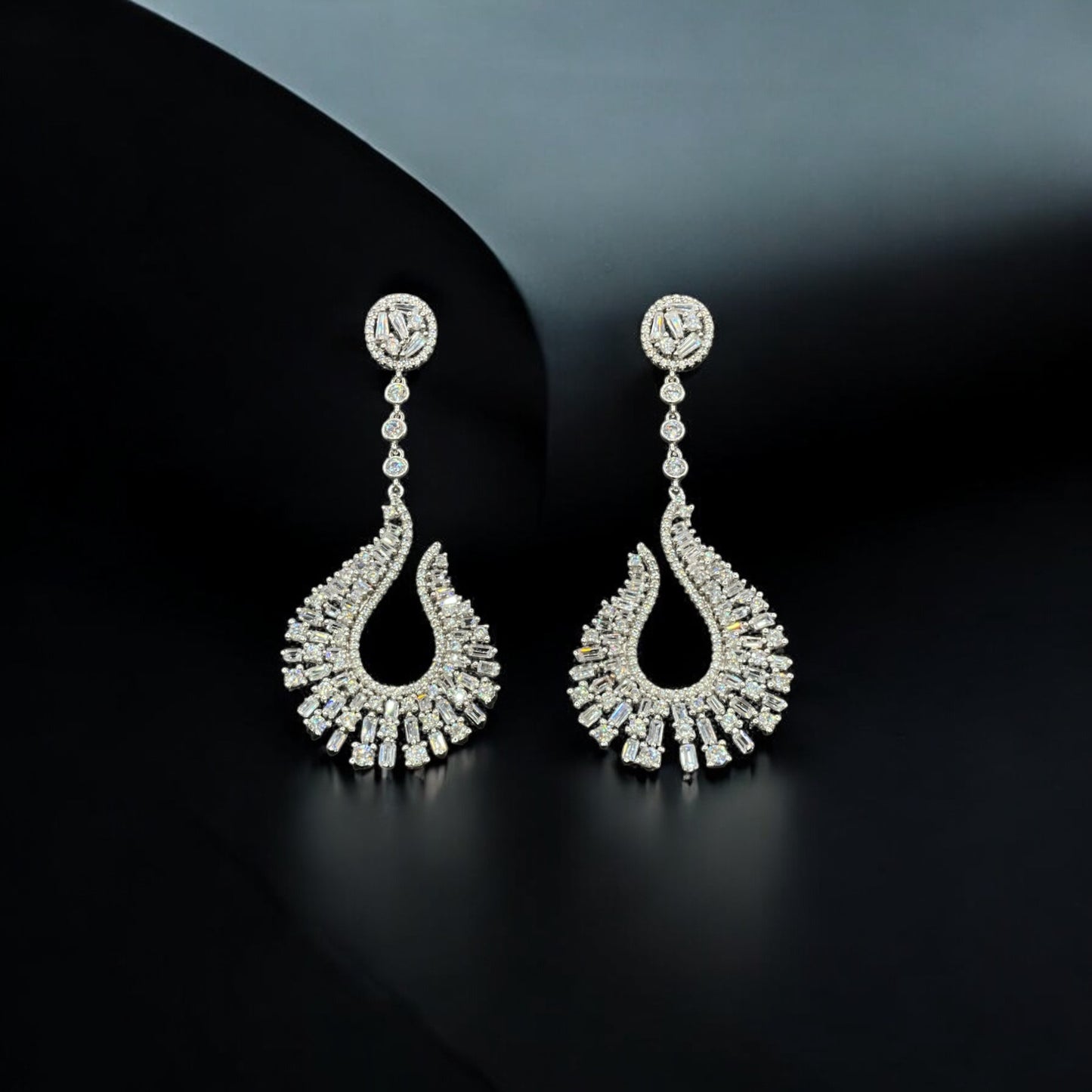 حلق فضة إيطالي نسائي عيار 925