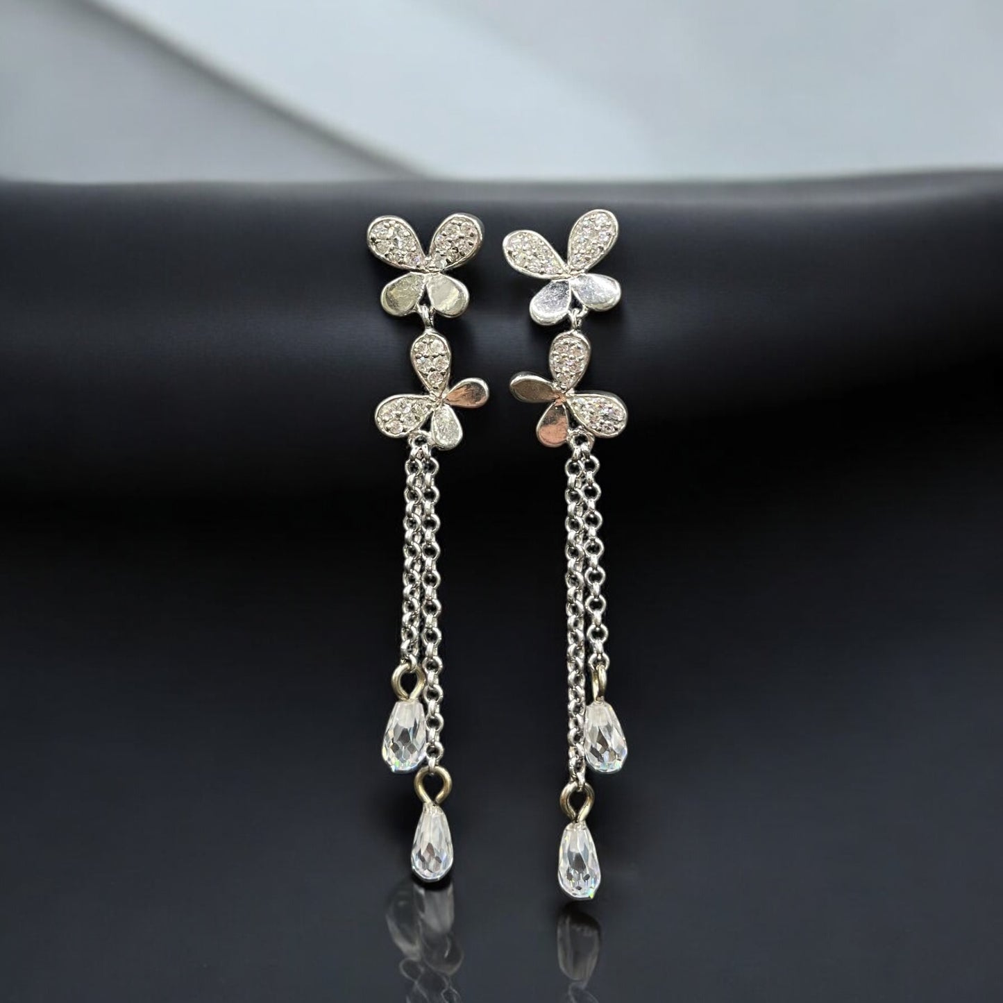 حلق فضة إيطالي مميز عيار 926