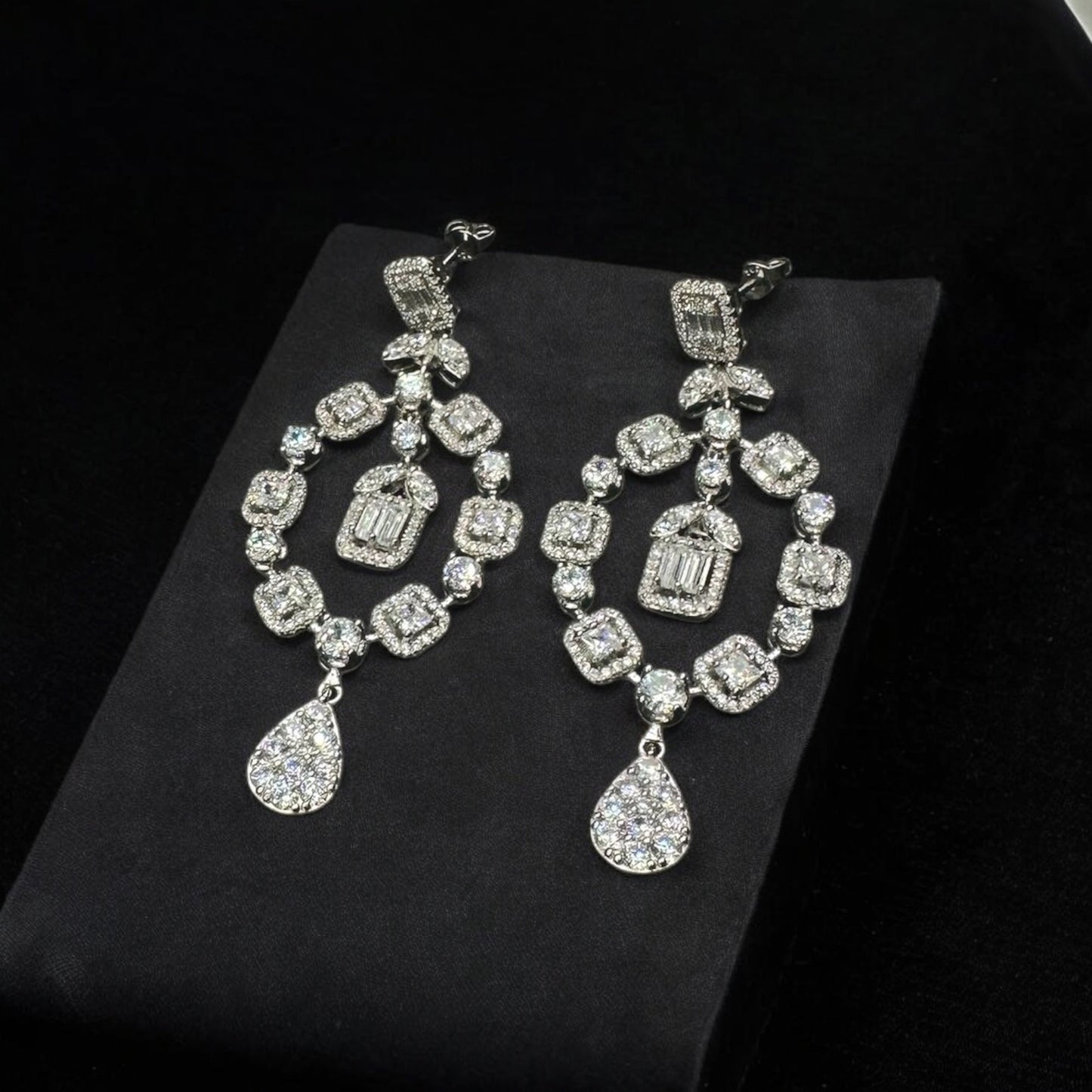 حلق فضة إيطالي مميز عيار 926