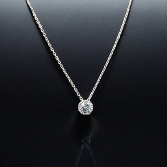 قلادة سولتير فضة نسائي عيار925