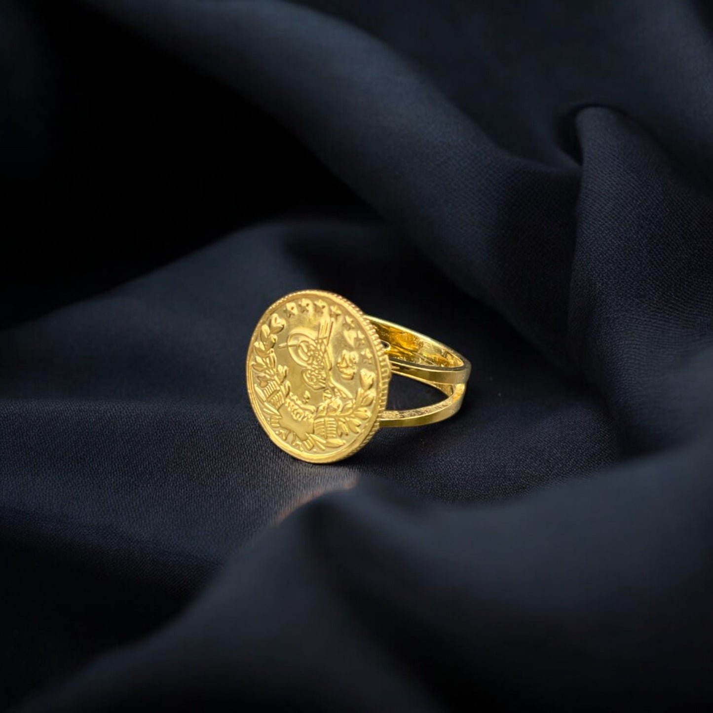 خاتم ليرة فضة نسائي عيار 925