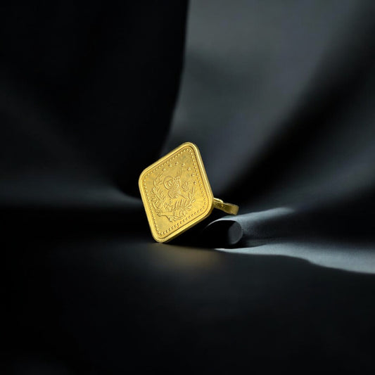 خاتم ليرة فضة نسائي عيار 925