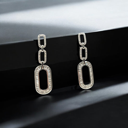 حلق فضة إيطالي مميز عيار 926