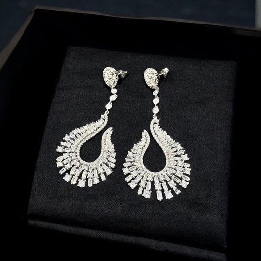 حلق فضة إيطالي نسائي عيار 925