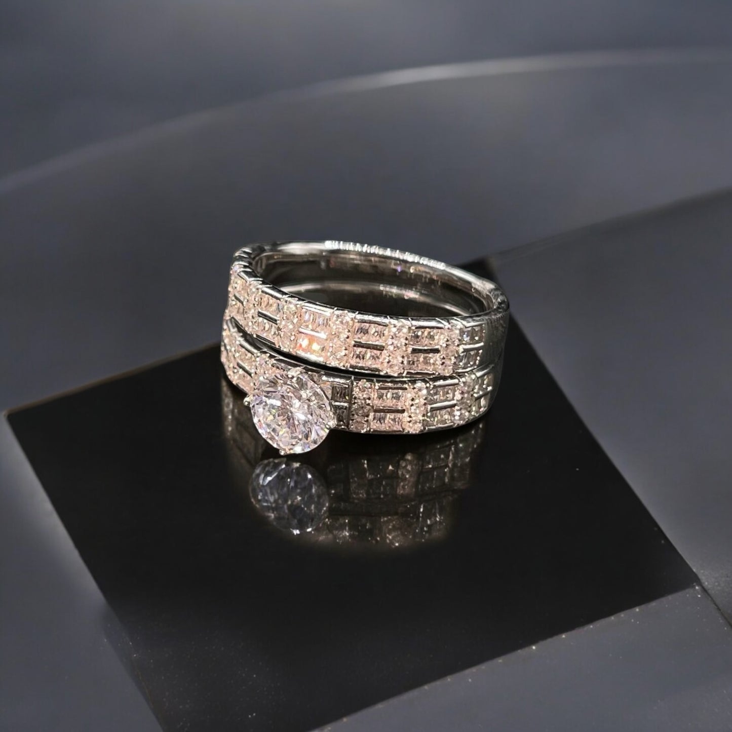 خاتم توينز نسائي فضة 925