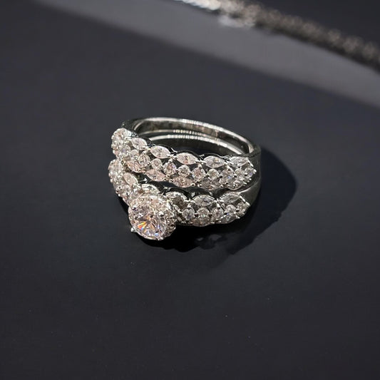 خاتم توينز نسائي فضة 925