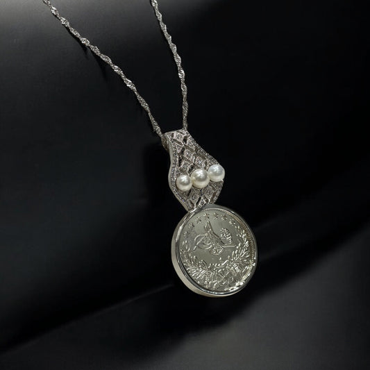 قلادة نص مخمس فضة نسائي عيار 925