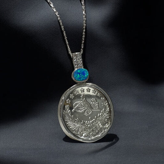 قلادة نص مخمس فضة نسائي عيار 925