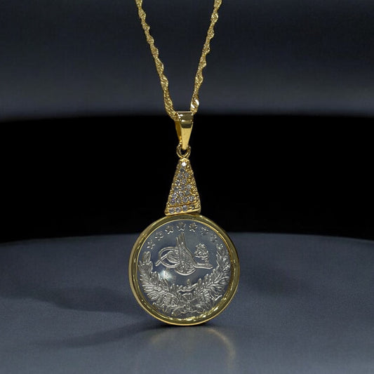 قلادة نص مخمس فضة نسائي عيار 925