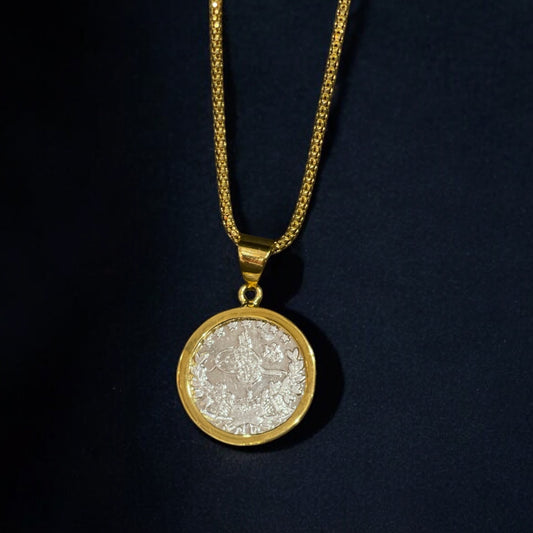 قلادة نص ليرة  فضة أصلية نسائي عيار 925