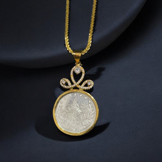 قلادة نص مخمس  فضة أصلية نسائي عيار 925