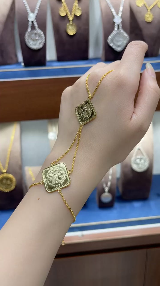 كف ليرات أصلية فضة نسائي 925