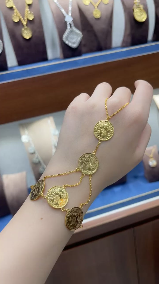 كف ليرات أصلية فضة نسائي 925