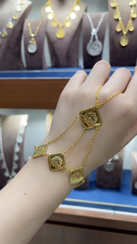 كف ليرات أصلية فضة نسائي 925